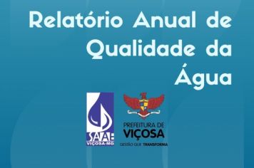 SAAE Viçosa Publica Relatório Anual da Qualidade da Água 