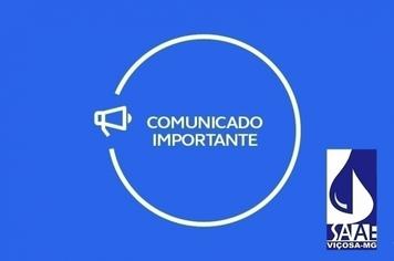COMUNICADO OFICIAL DO SAAE SOBRE AS OBRAS DA ETE-VIÇOSA