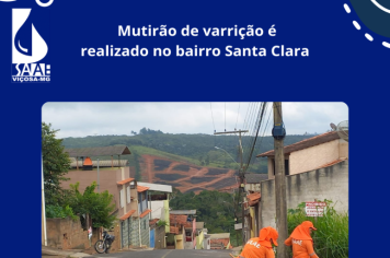 Mutirão de varrição é realizado no bairro Santa Clara