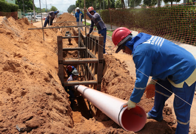 Obras de saneamento básico: água e esgoto