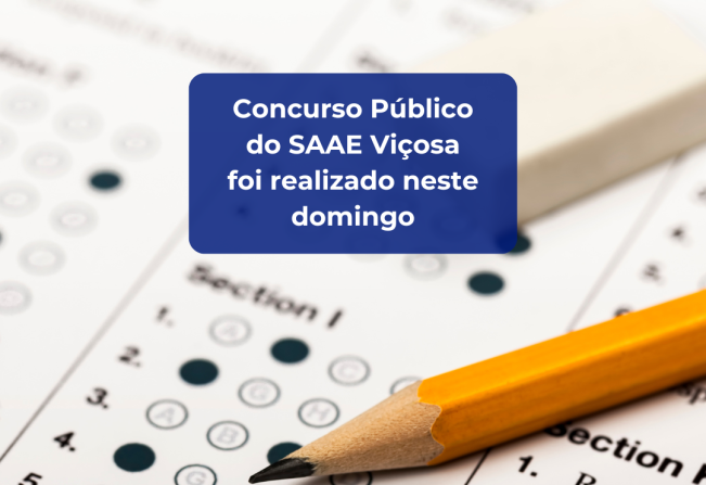 Concurso Público do SAAE Viçosa foi realizado neste domingo