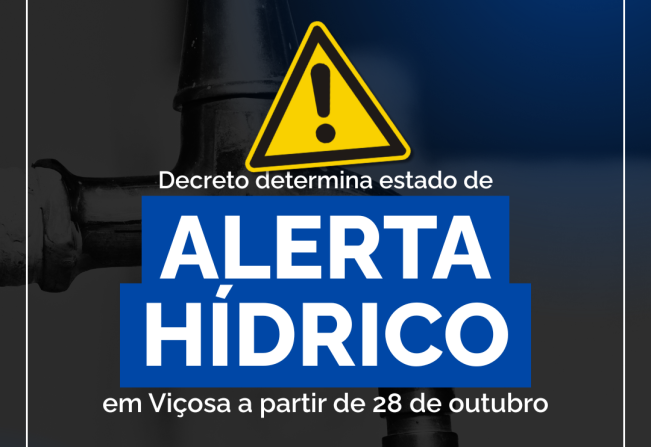 Decreto determina Estado de Alerta Hídrico em Viçosa a partir de 28 de outubro