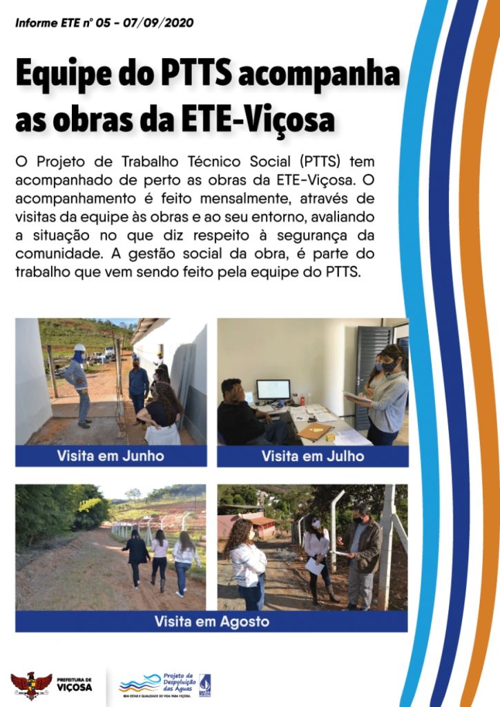 Equipe do PTTS acompanha as obras da ETE-Viçosa